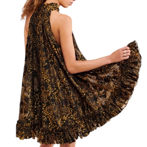 green emerald velvet dress Gold Dust Woman Dress – Stevie Nicks-Inspired Tiered Maxi | Silk Blend